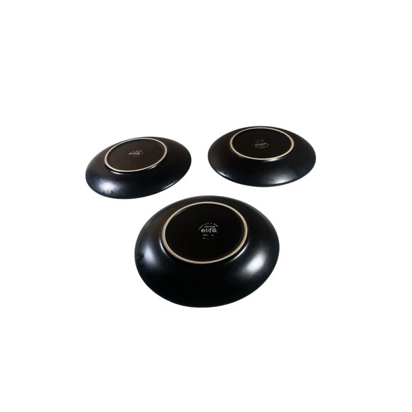 Gibson Designs Soho Lounge Round Burgundy Salad Plate 7 7/8” Set Of 3 - Picture 7 of 7